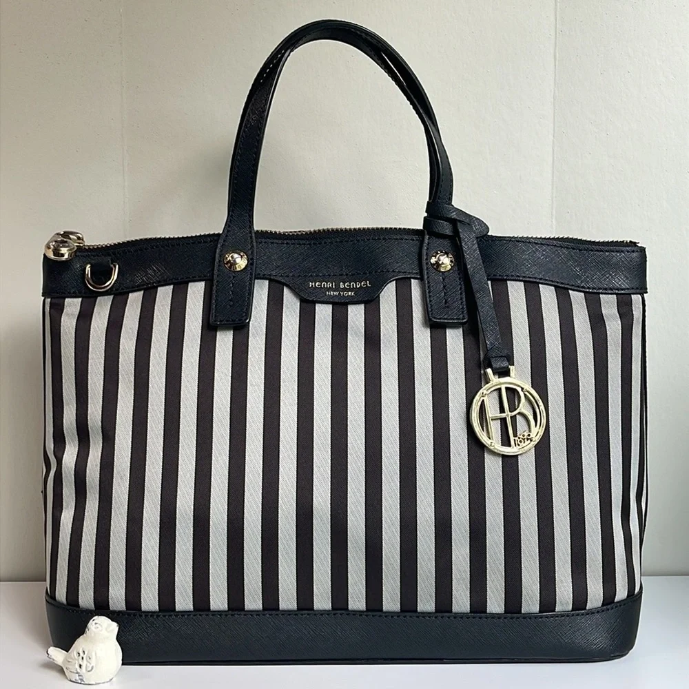 HENRI BENDEL Centennial Stripe Satchel Bag